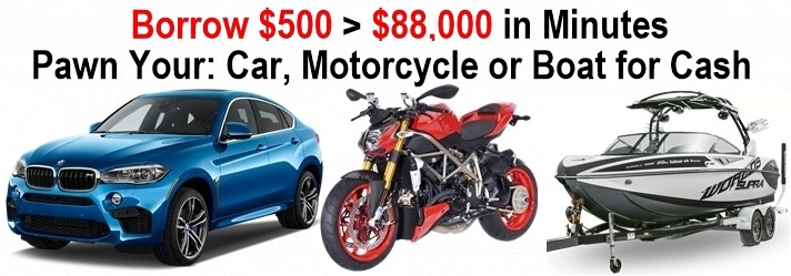 Borrow cash against your car, motorcycle or boat at hock a car 4 cash.